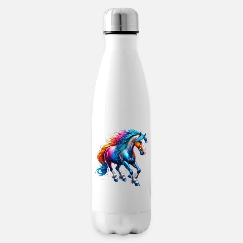 Pferd - Isolierflasche - Weiß