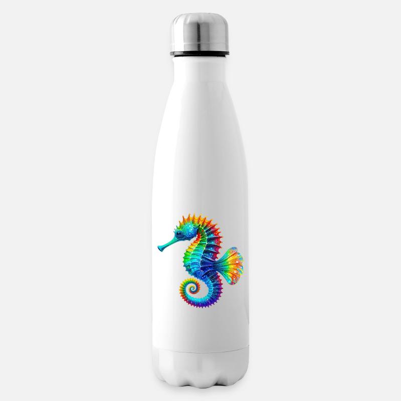 Seepferdchen - Isolierflasche - Weiß