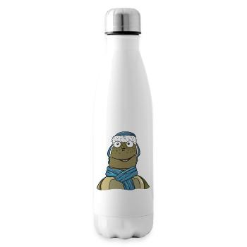Tortue en hiver - Bouteille isotherme - blanc - Droite