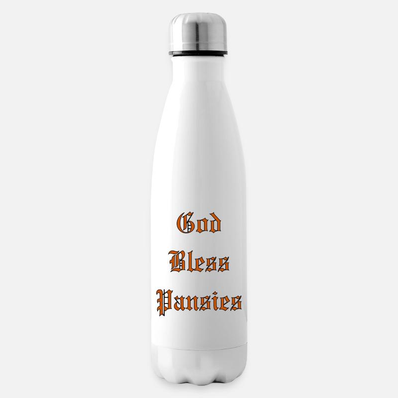 GodBlessPansies - Bouteille isotherme - blanc