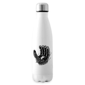 Baseball Handschuh Skizze - Isolierflasche - Weiß - Rechts