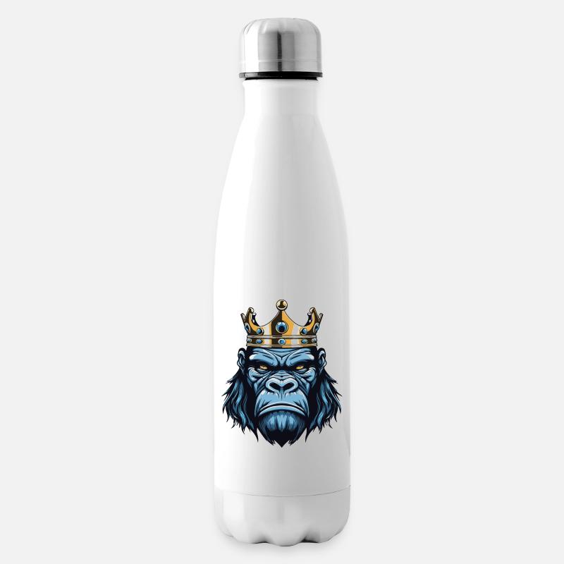 Gorilla Krone - Isolierflasche - Weiß
