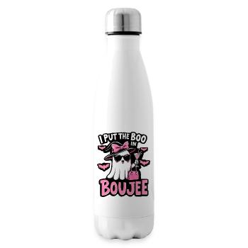 Fantôme stylé : j’ai mis le boo à Boujee - Trendy ha - Bouteille isotherme - blanc - Droite