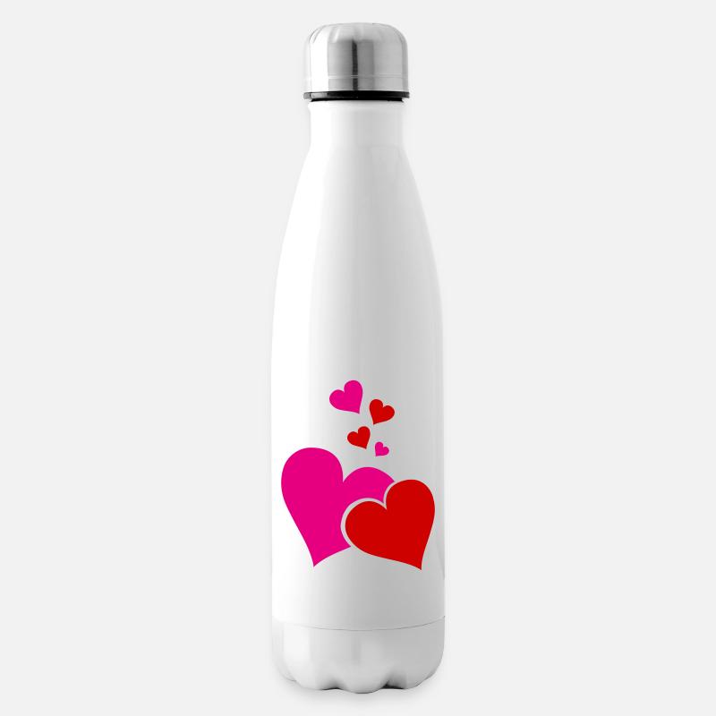 Hearts - Isolierflasche - Weiß