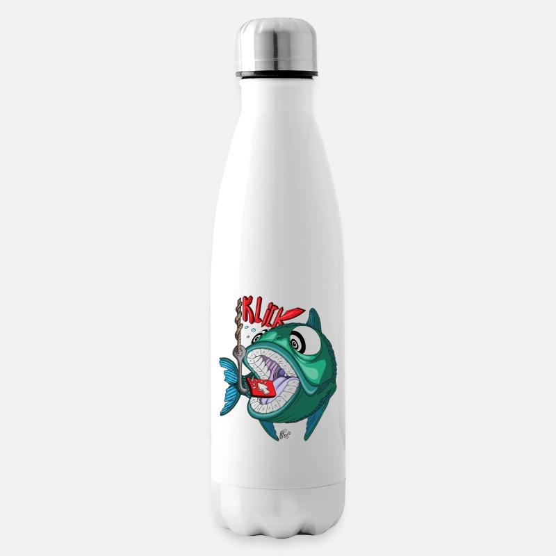 Click Bait - Insulated Water Bottle - white