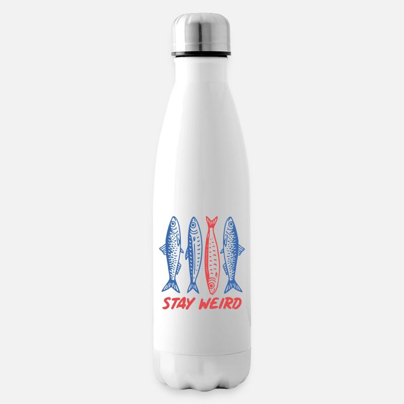 Sardinen bleiben seltsam - Isolierflasche - Weiß