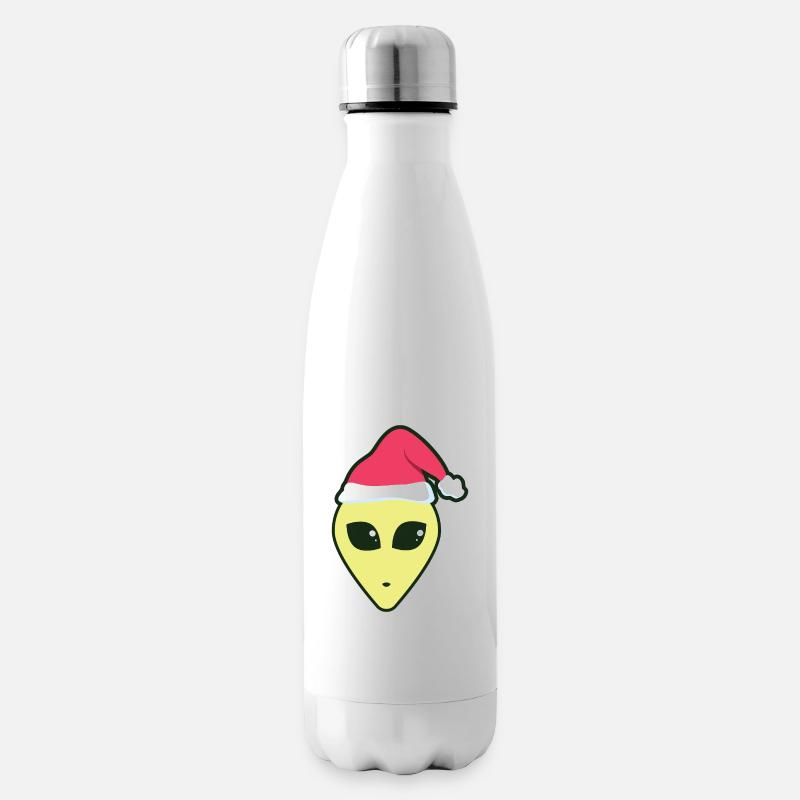 alien_santa - Isolierflasche - Weiß