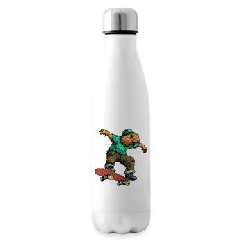 Murmeltiere Skateboard - Isolierflasche - Weiß - Rechts