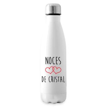 Crystal Wedding 15 Years of Marriage - Insulated Water Bottle - white - Right