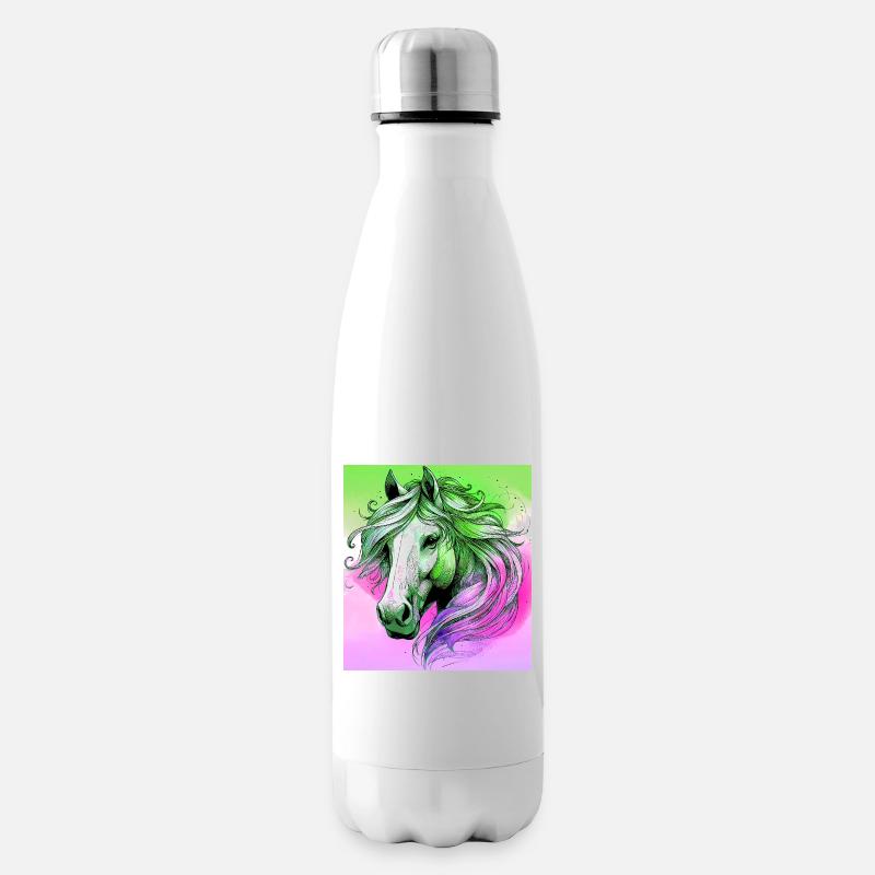 Pferd - Isolierflasche - Weiß