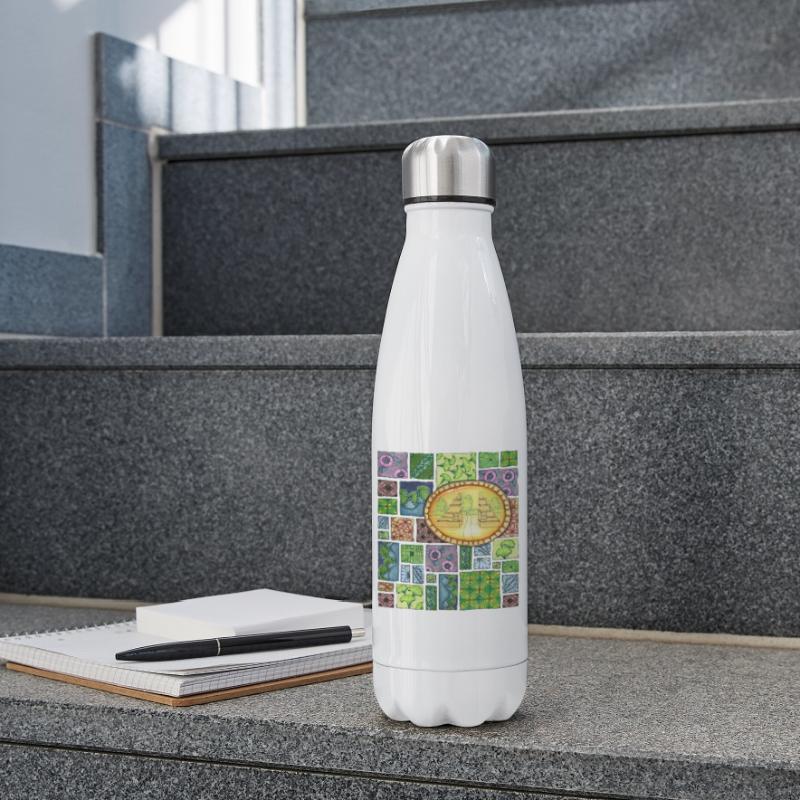 Bali temple on pattern patchwork Isolierflasche