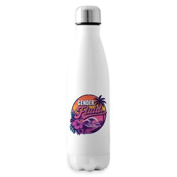 Pride Month LGBTQ -  Gender Fluid - Insulated Water Bottle - white - Right