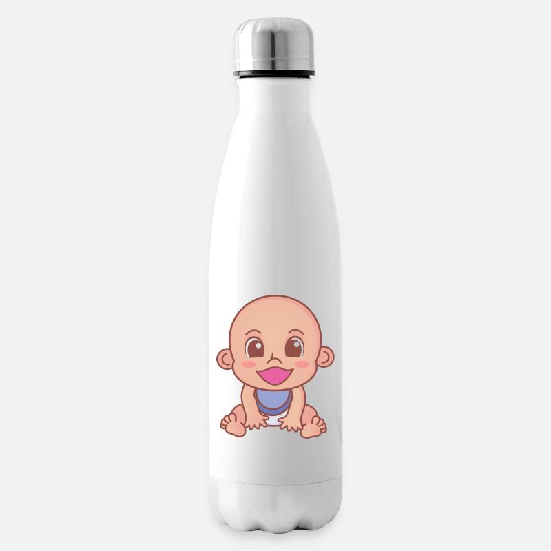 Baby lachend - Isolierflasche - Weiß