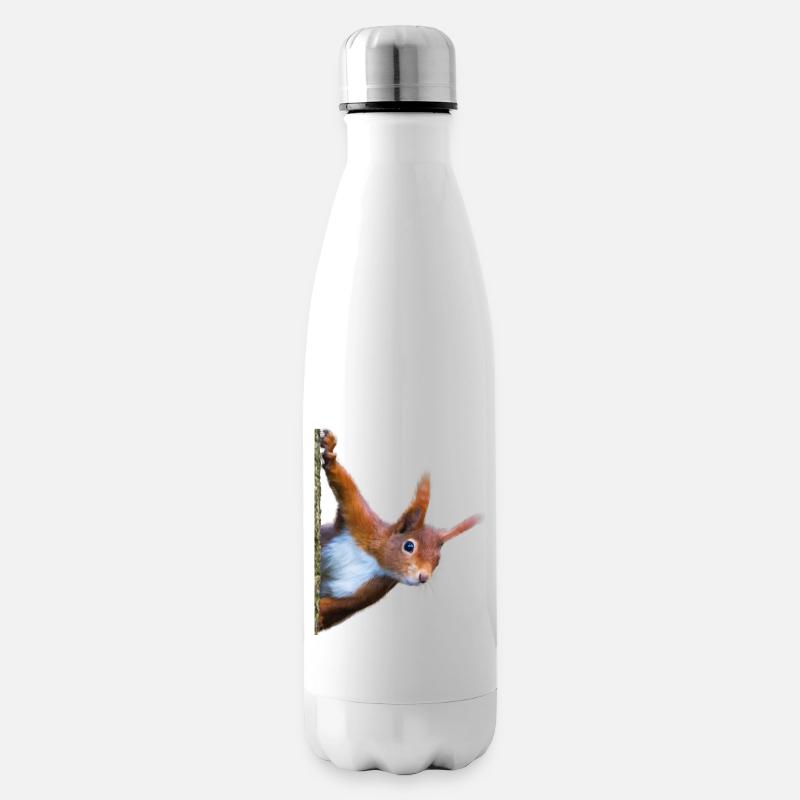 Eichhörnchen - Isolierflasche - Weiß