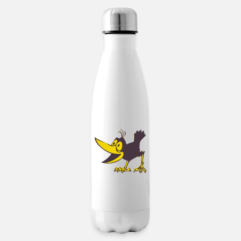 Krähe - Isolierflasche - Weiß