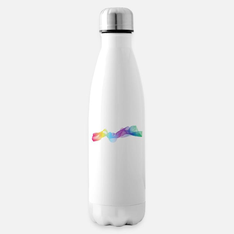 Farben Welle - Isolierflasche - Weiß
