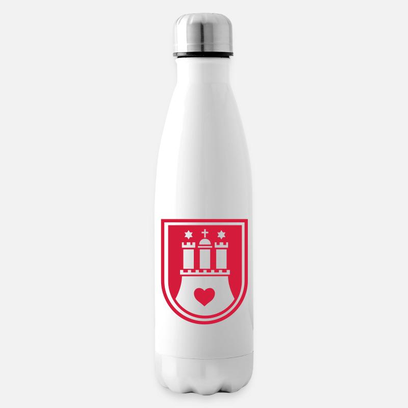 hamburg wappen - Isolierflasche - Weiß