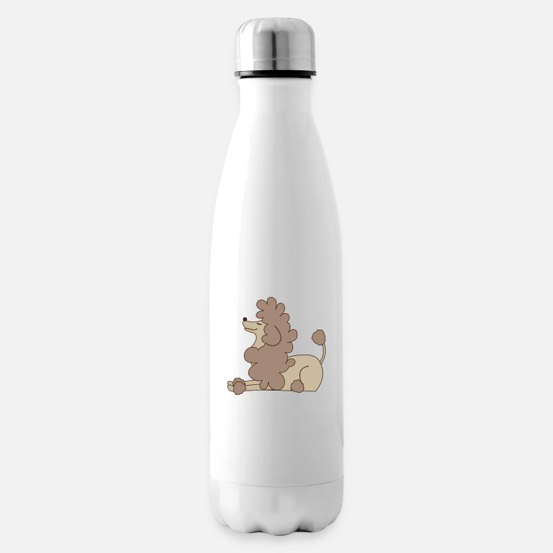 Pudel - Isolierflasche - Weiß