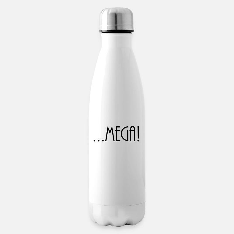 Mega Schwarz - Isolierflasche - Weiß