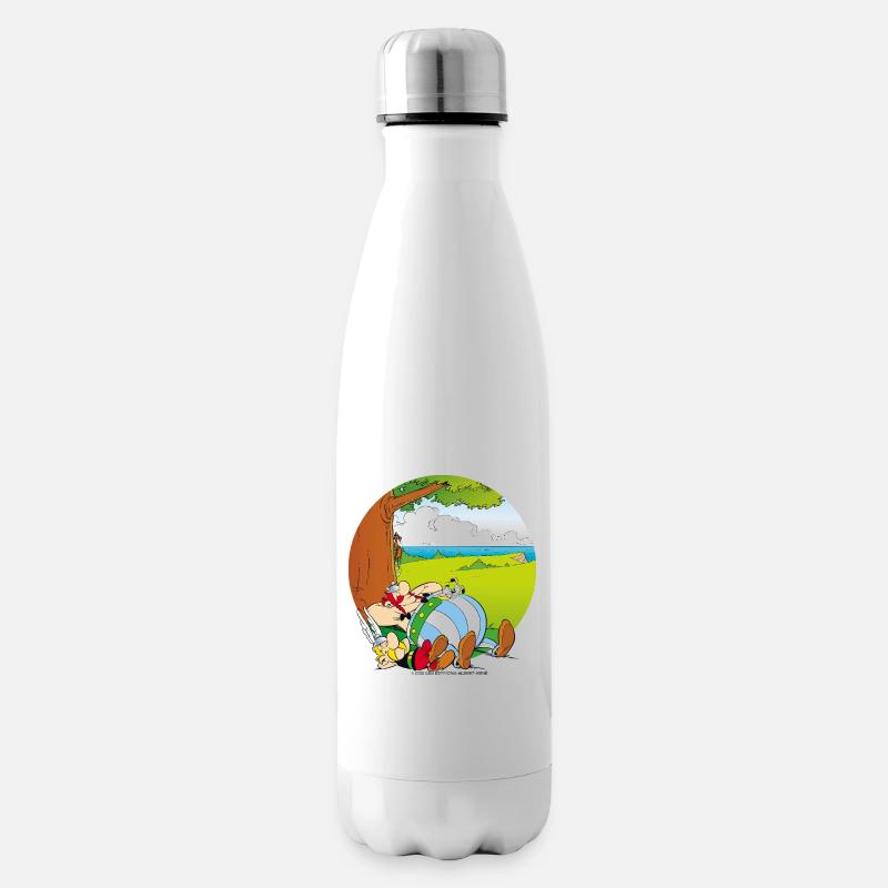 Asterix & Obelix Machen Siesta Mit Idefix - Isolierflasche - Weiß