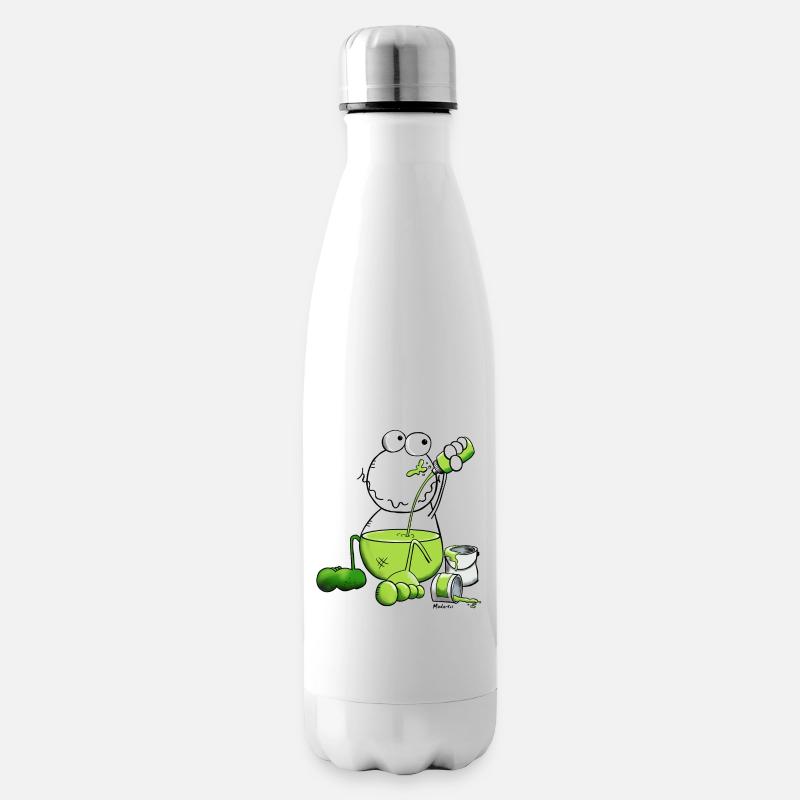 Farbfrosch - Frosch - Isolierflasche - Weiß