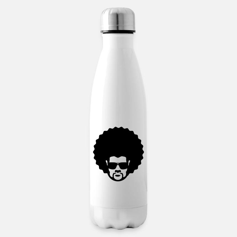 afro - Bouteille isotherme - blanc