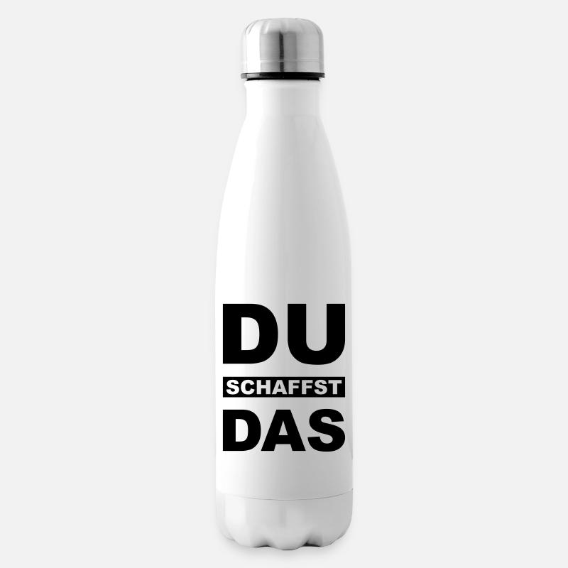 Du schaffst das - Isolierflasche - Weiß