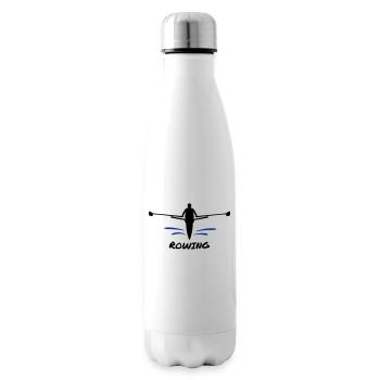 Rudern, Ruderer und Wasser - Isolierflasche - Weiß - Rechts