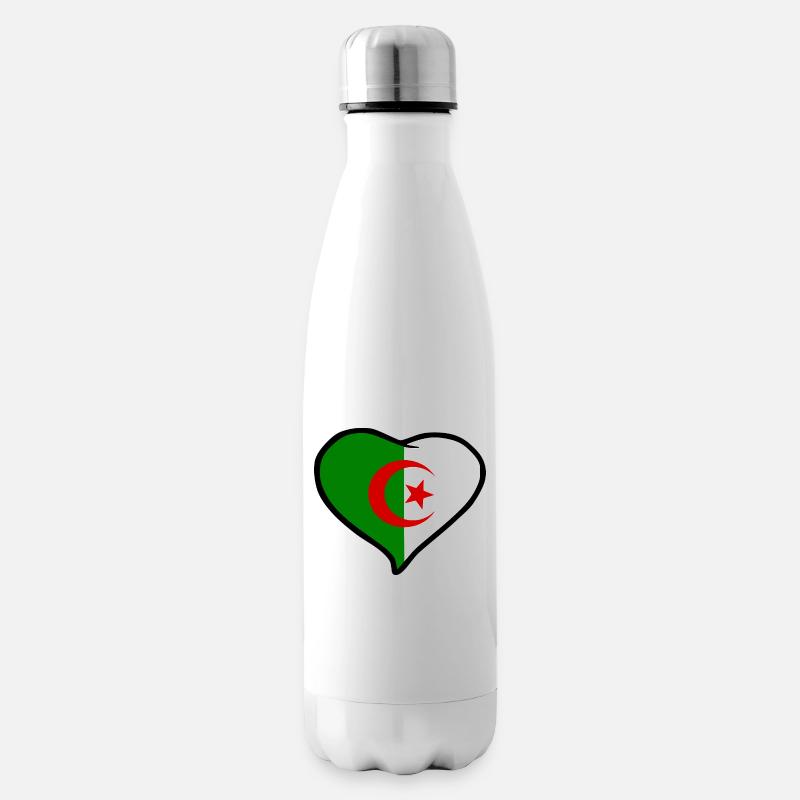 Algerien Flagge - Isolierflasche - Weiß