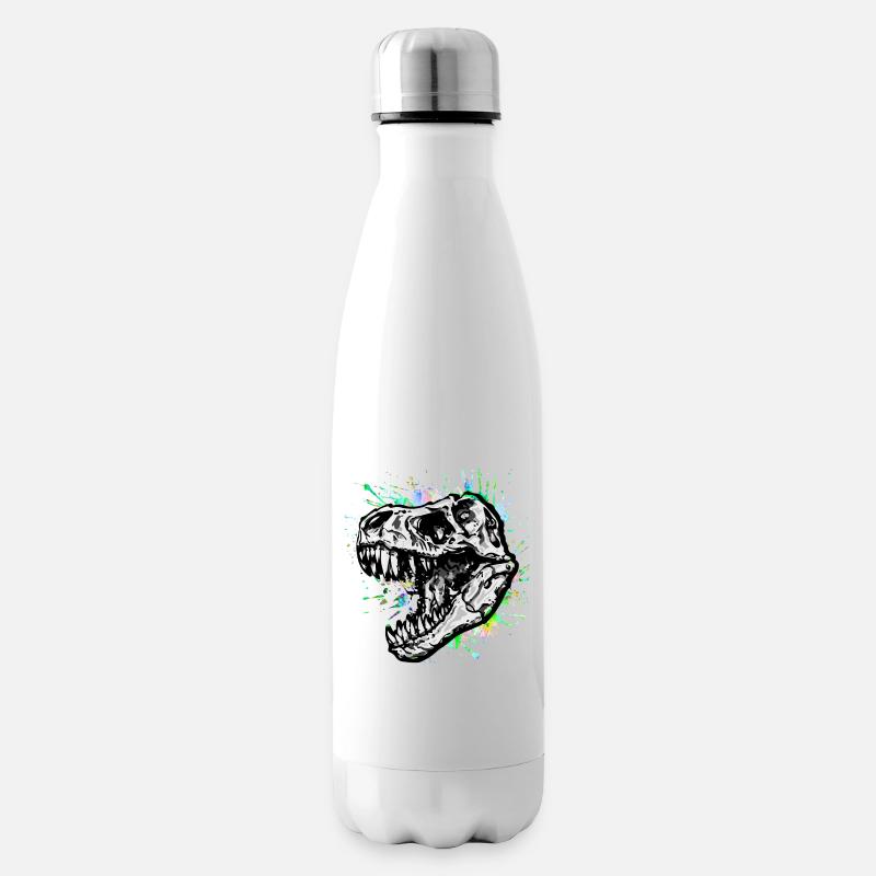Dinosaurier / T-Rex / Trex / Geschenkidee - Isolierflasche - Weiß