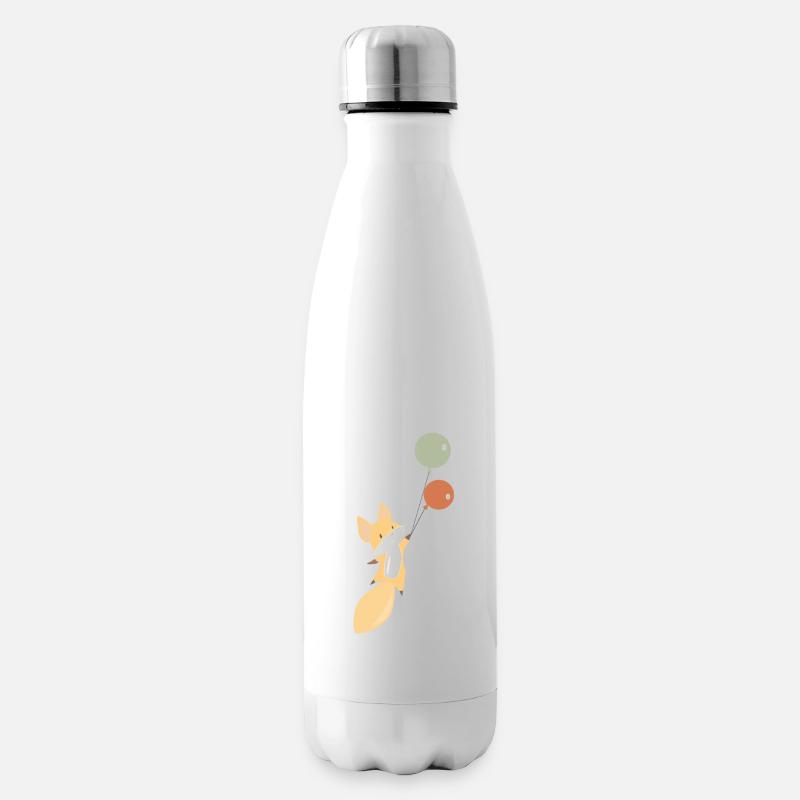 Fuchs Luftballon Füchschen Ballon Kind Kinder süß - Isolierflasche - Weiß