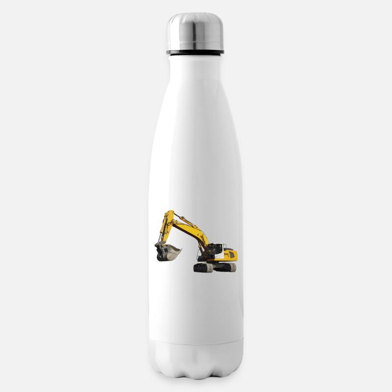 Excavatrice - Bouteille isotherme - blanc