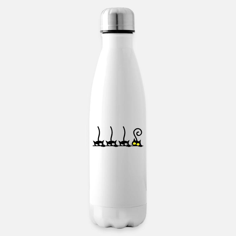 Chat drôle - Bouteille isotherme - blanc