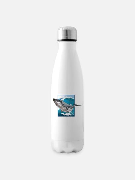 Buckelwal - Isolierflasche - Weiß