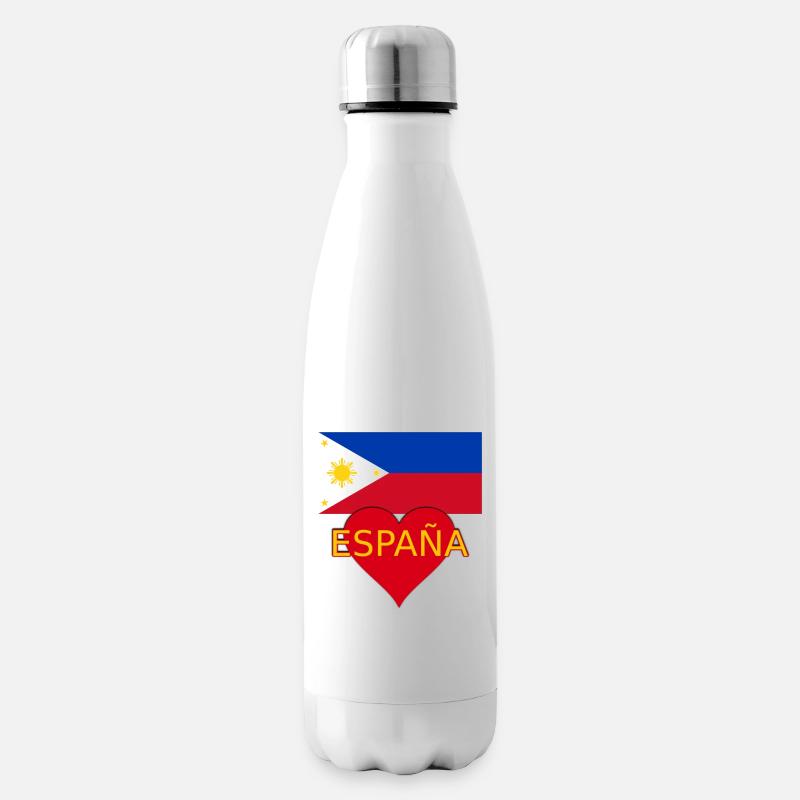 Flag Philippines Spain - Insulated Water Bottle - white