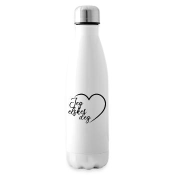 I love you Norwegian Jeg elsker deg - Insulated Water Bottle - white - Right