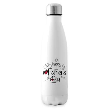 Fête des pères - Bouteille isotherme - blanc - Droite