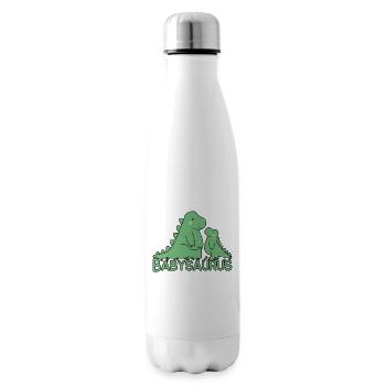 Babysaurus - Dino Dinosaur Gift for Babies - Insulated Water Bottle - white - Right