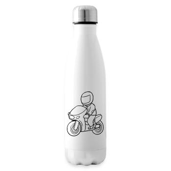 Motorcyclist - Insulated Water Bottle - white - Right