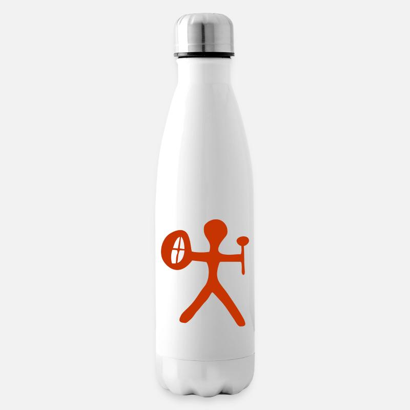 Schamanen-Schlagzeuger - Isolierflasche - Weiß