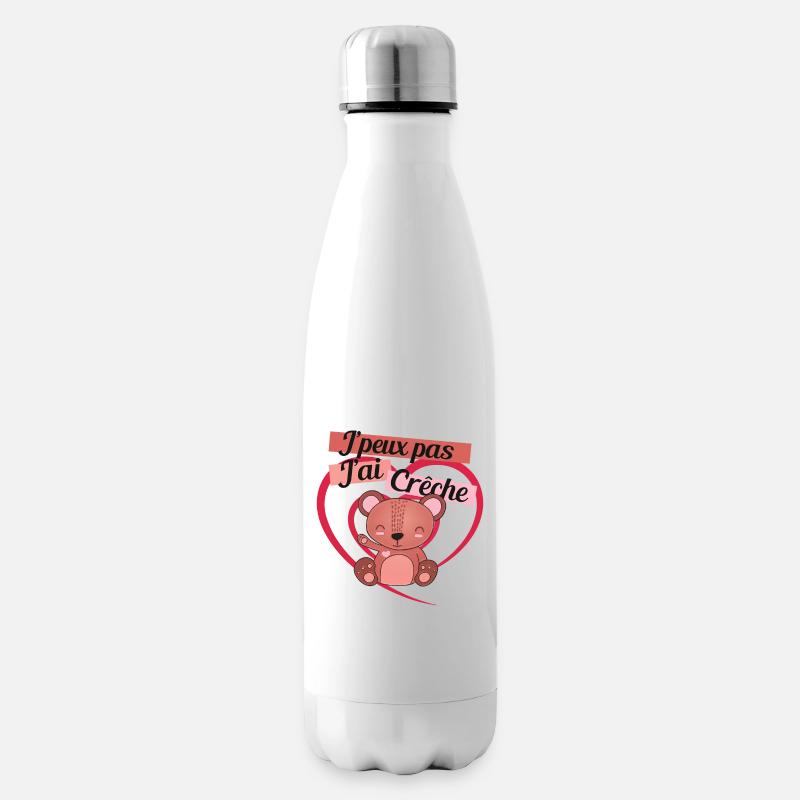 j ai creche - Bouteille isotherme - blanc