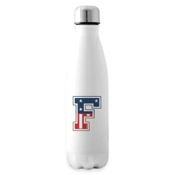 Buchstabe F USA - Isolierflasche - Weiß - Rechts