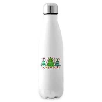 Christmas trees, Merry Christmas Trees, Xmas - Insulated Water Bottle - white - Right
