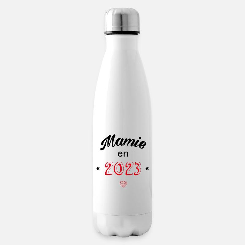 Mamie en 2023 - Bouteille isotherme - blanc