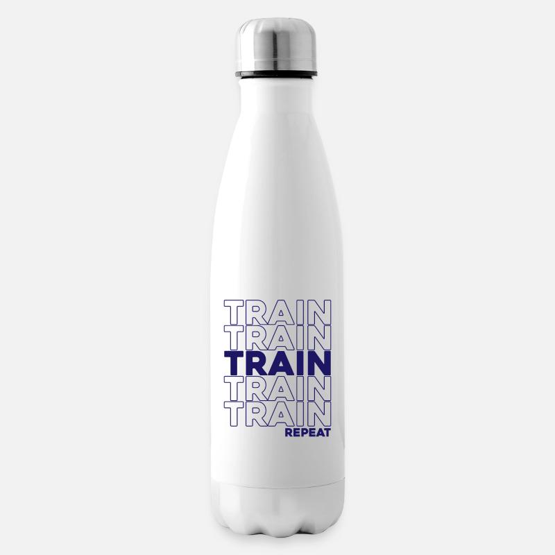 Train Train Train Repeat Workout Edition - Isolierflasche - Weiß