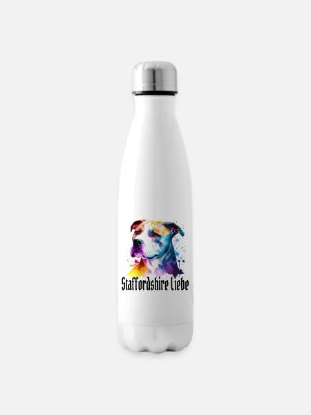 American Staffordshire - Isolierflasche - Weiß