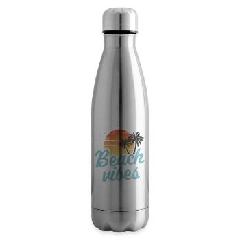 Vibrations de la plage - Bouteille isotherme - argent clair - Droite