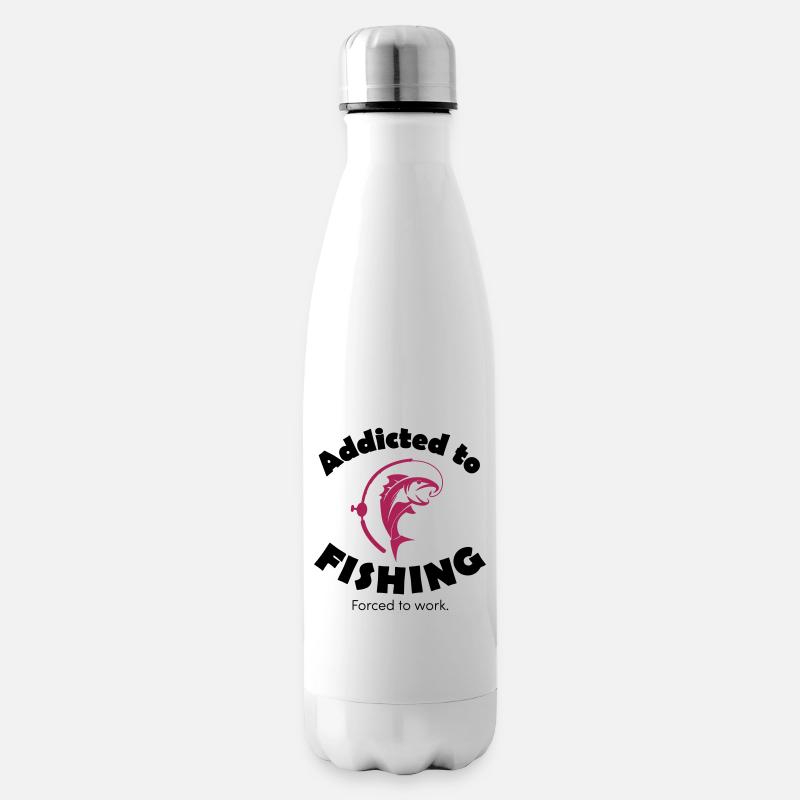 Dependent on fishing, forced to work - Insulated Water Bottle - white
