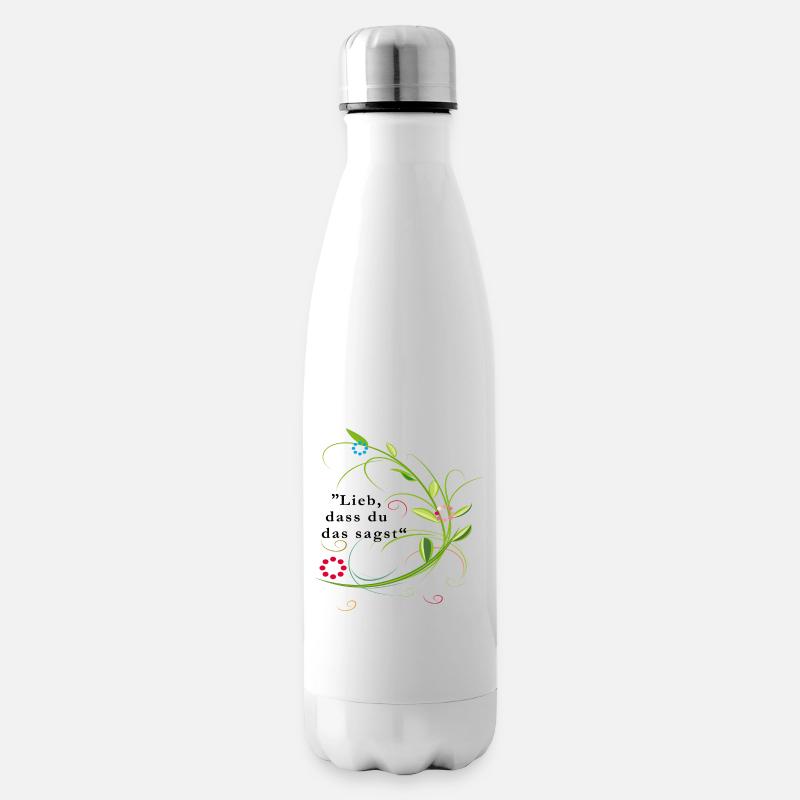 lieb, dass du das sagst - Isolierflasche - Weiß