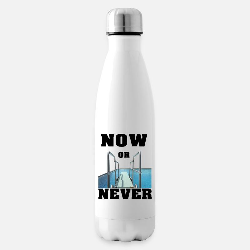 NOW OR NEVER by 2FettDesign - Isolierflasche - Weiß